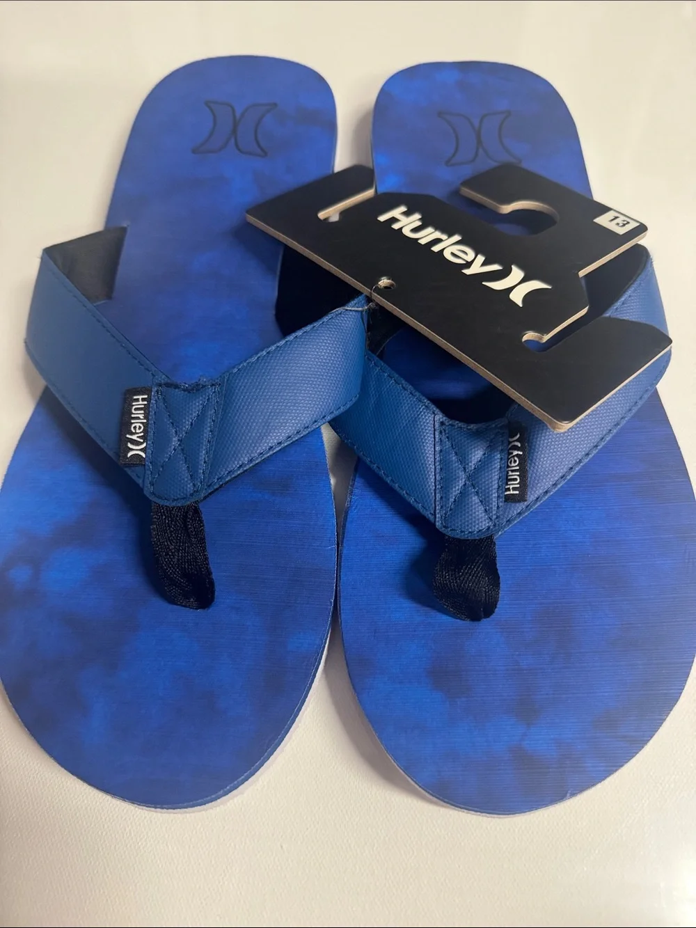 Hurley Flip Flops Mens 13 Royal Blue